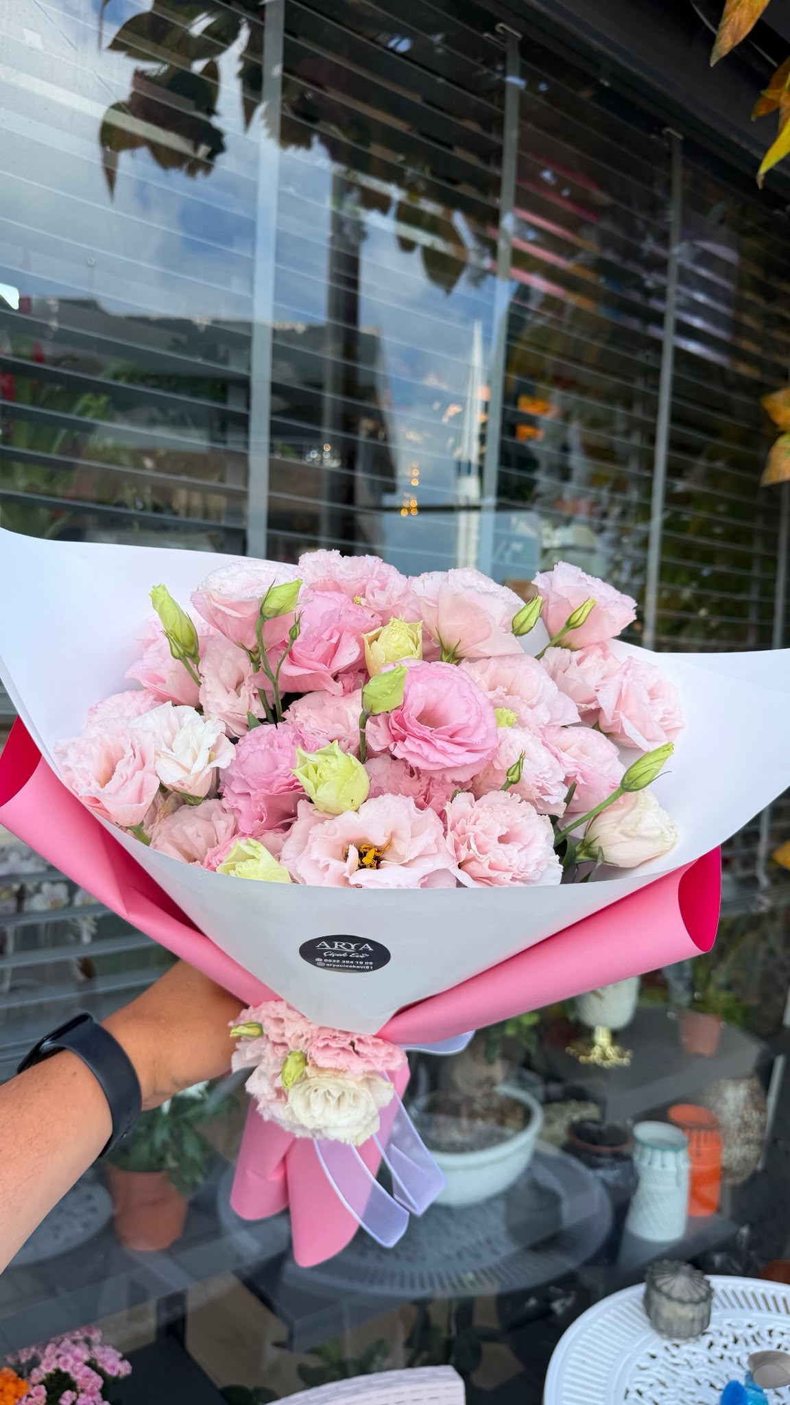 Pembe Lisianthus Buketi